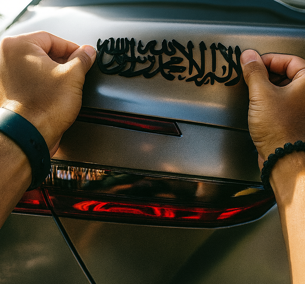 Shahada Metal Car Decal